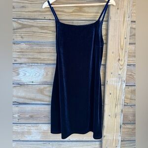 Blue Velvet Mini Dress